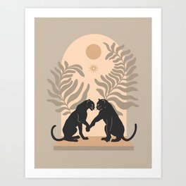 Friendship Panther Art Print Art Print