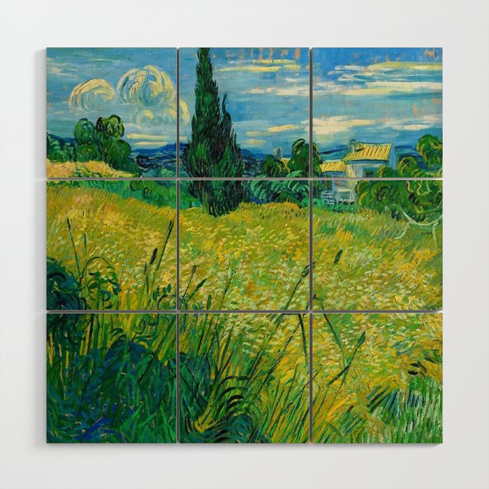 Vincent van Gogh Green Wheat (Green Field), 1889  Wood Wall Art