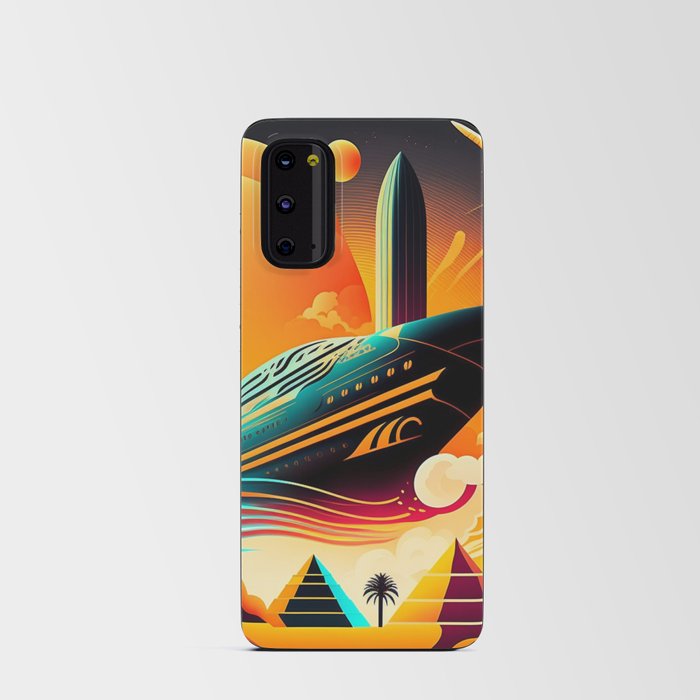 Starship Landing on a Desert Android Card Case