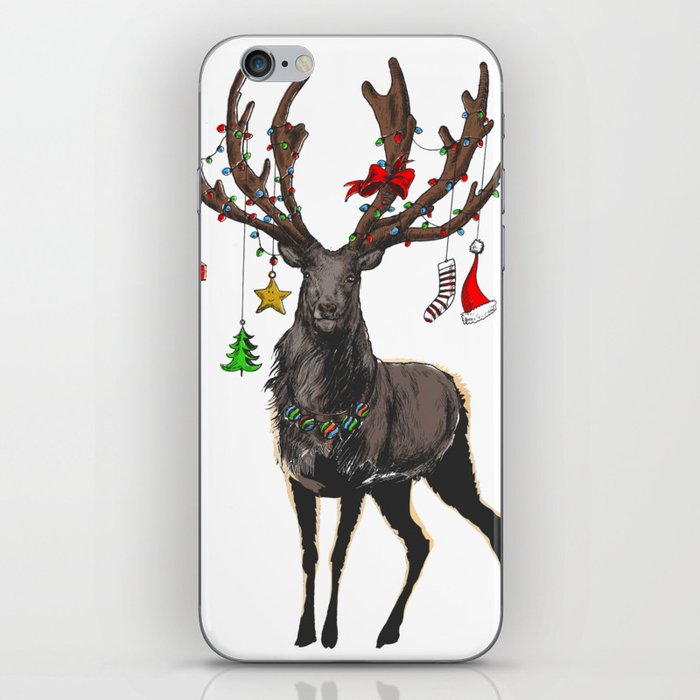 Christmas market gift reindeer shirt iPhone Skin