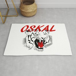 Oskal Tiger Tattoo Area & Throw Rug
