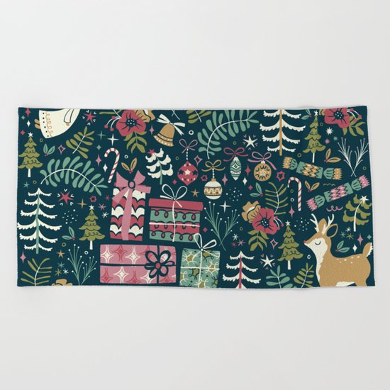 Christmas Joy Beach Towel