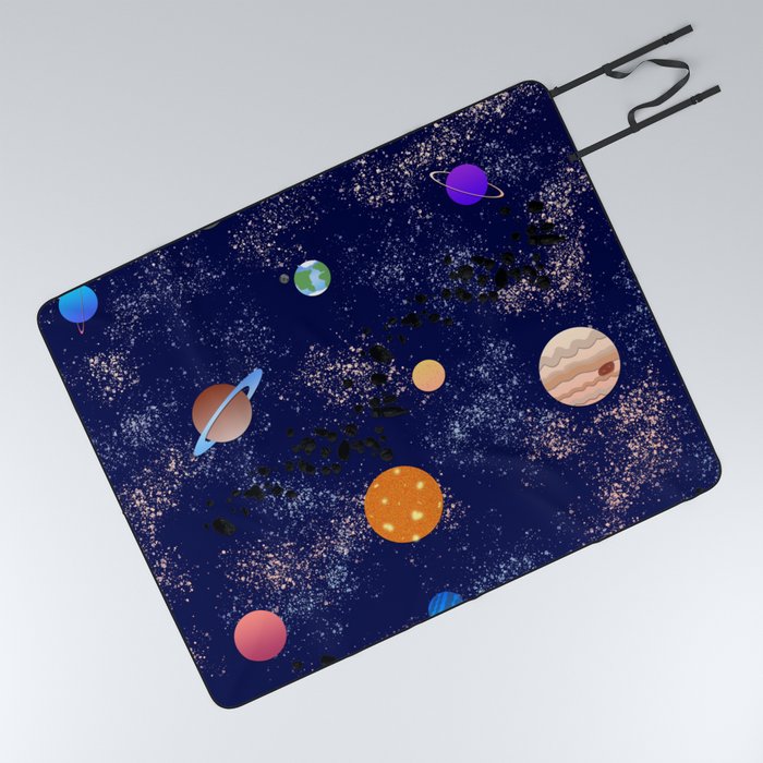 Space Theme Picnic Blanket