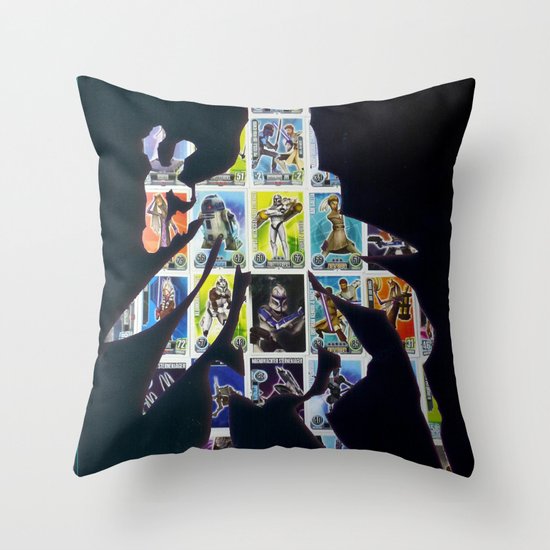 Cut StarWars Collage 7 Throw Pillow