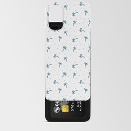Blue Doodle Palm Tree Pattern Android Card Case
