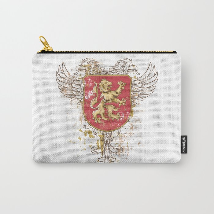 Coat of Arms Shield - Griffin Seal - Crown Lion and the Mark Carry-All Pouch