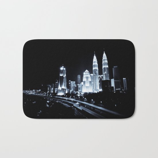 Kuala Lumpur night Bath Mat