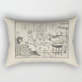 Cartoon on the Dutch army, 1917-1918, Arie Martinus Luijt, 1917 - 1918 Rectangular Pillow