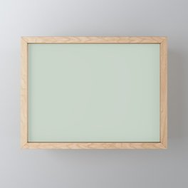 Pastel Mint Green Solid Color Inspired by Benjamin Moore Crystalline AF-485 Framed Mini Art Print