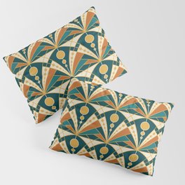 Art Deco (Green, rusty and gold) Pillow Sham