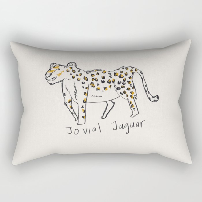 Jovial Jaguar Rectangular Pillow