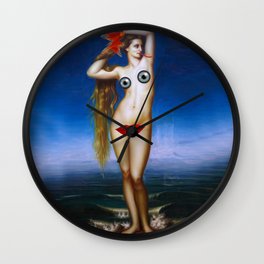 Lady Snake - Digital Collage Artwork Wall Clock