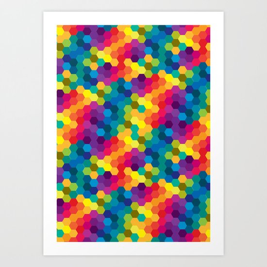 Hexagonized Art Print