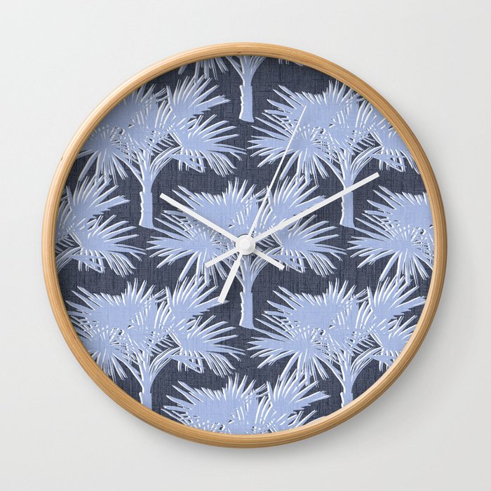 Vintage 70’s Palm Springs Denim Blue on Navy Wall Clock