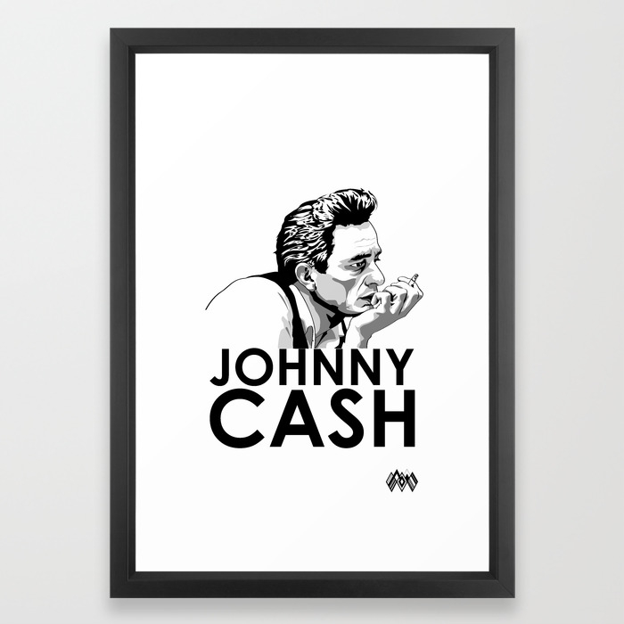 Johnny Cash Framed Art Print By Pagc Society6