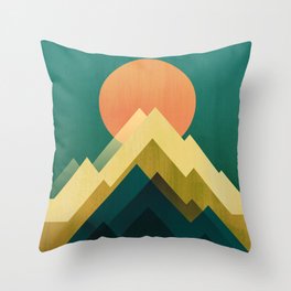 Gold Peak Throw Pillow