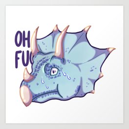 Oh Fu- Triceratops Art Print