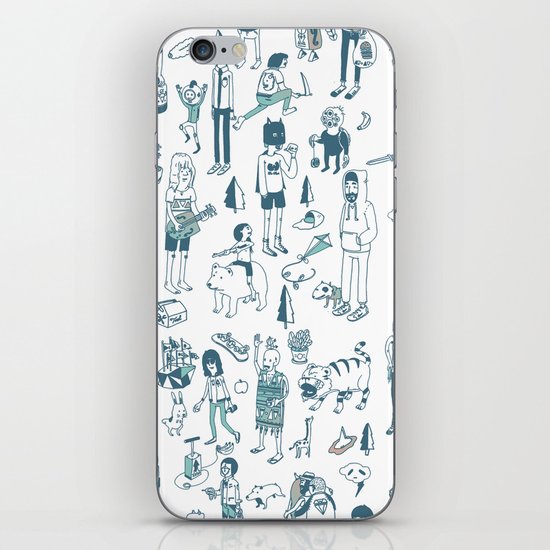 Crowd Pattern iPhone Skin
