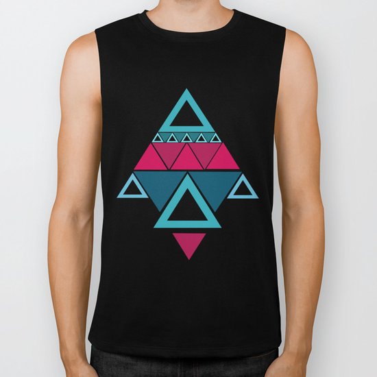 a few triangles making a pattern Biker Tank