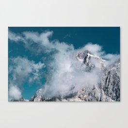 The mountain and the clouds  Canvas Print