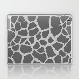 Gray Giraffe Print Laptop Skin