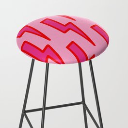 Pink and Red Y2k Lightning Bolt Wallpaper - Preppy Aesthetic Bar Stool