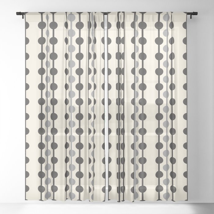 Black Gray Cream Sheer Curtain, Grey And Cream Patterned Curtains