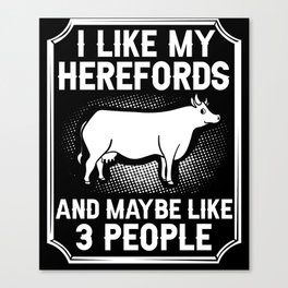 Hereford Cow Cattle Bull Beef Farm Canvas Print