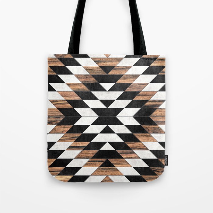Urban Tribal Pattern No.13 - Aztec - Concrete and Wood Tote Bag