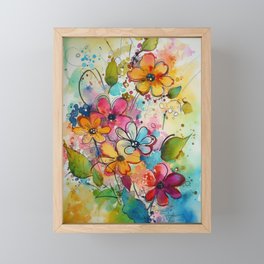 Wildflower Whirlwind Framed Mini Art Print