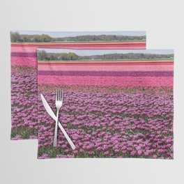 Beautiful Blooming Pink & Purple Flowers Placemat