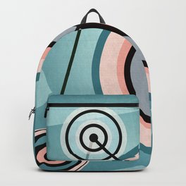 Minimalistic Kandinsky style Old Bycicle Backpack | Positive, Modern, Lines, Livingroom, Abstract, Kandinsky, Expressionism, Kidsroom, Energy, Triangles 