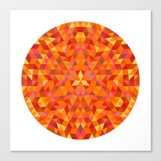 Triangle Sun Mandala Canvas Print