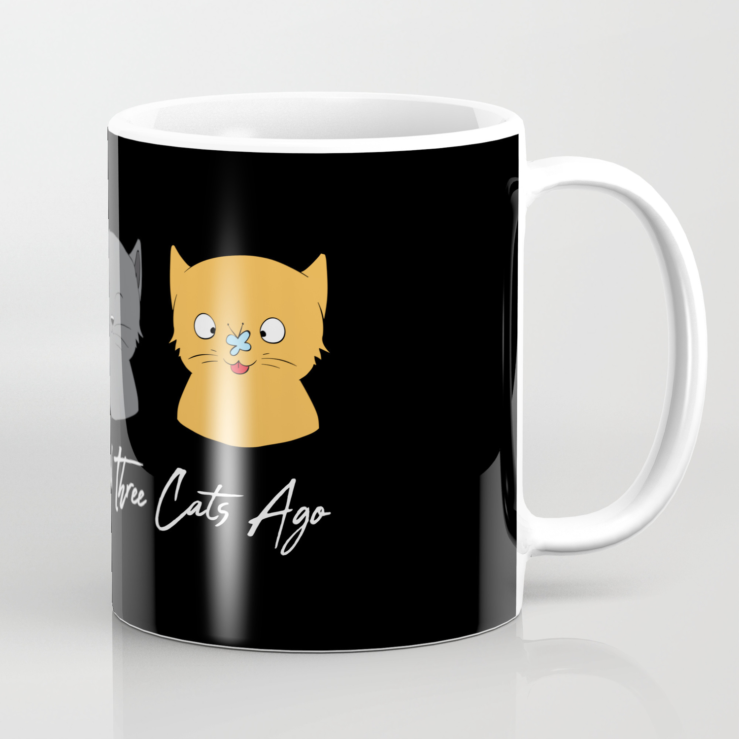 I Was Normal Three Cats Ago Kitten Feline Purr Coffee Mug By