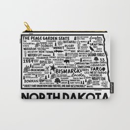 North Dakota Map Carry-All Pouch