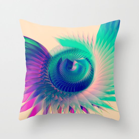 Abstract Wing Throw Pillow