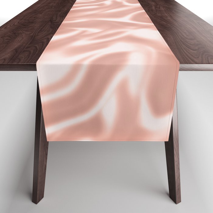 Luxury Rose Gold Satin Texture Table Runner