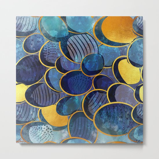 Abstract deep blue Metal Print