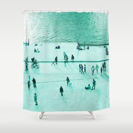 Footsteps in Oslo Shower Curtain