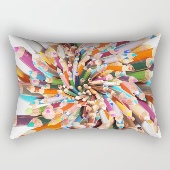 Pencil Kaleidoscope Rectangular Pillow