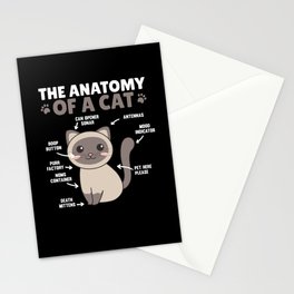 The Anatomy Of A Cat Funny Explanation Of A Cat Stationery Card