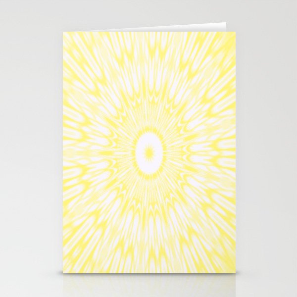 Lemon Yellow Kaleidoscope Stationery Cards