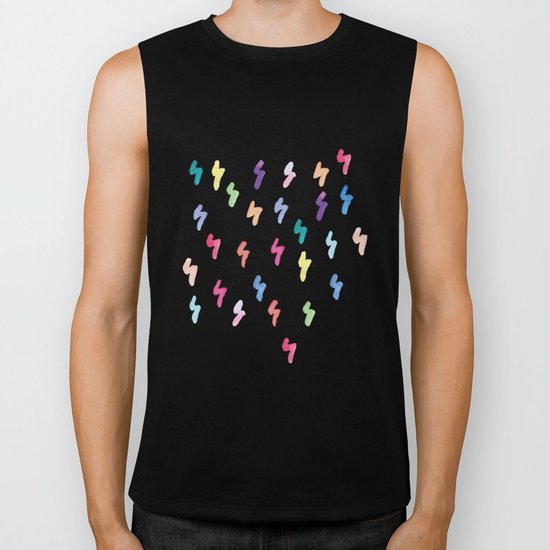 Rainbow Lightning Biker Tank