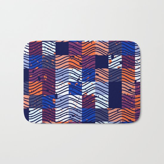 Square Wave Bath Mat