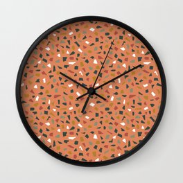 TERRAZZO I-XI-II Wall Clock | Colorful, Kreatena, Terra, Seamlesspattern, Abstract, Collage, Italiandesign, Terracotta, Terrazzo, Italianinterior 