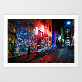 Evening in Hosier Lane Art Print