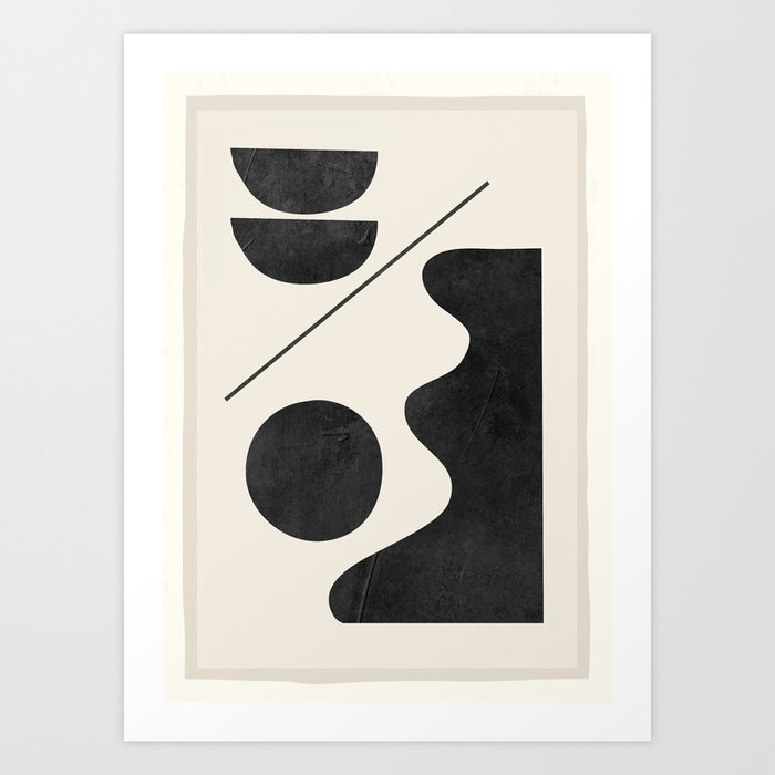 Modern Abstract Minimal Shapes 188 Art Print