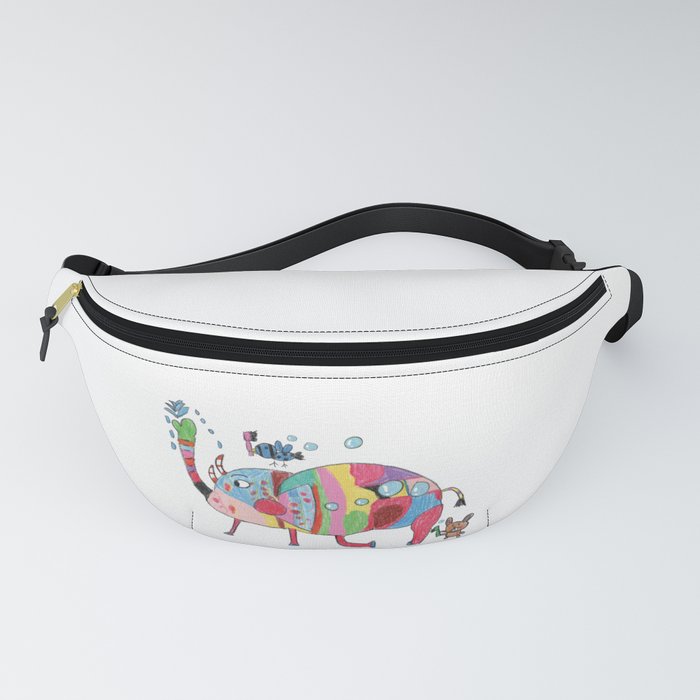 wash a colorful elephant Fanny Pack