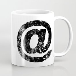 Rustic @ at sign - black and white style Coffee Mug
