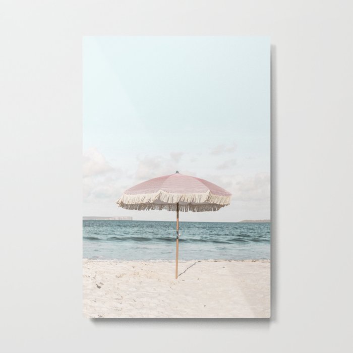 Pink Umbrella Metal Print